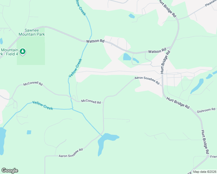 map of restaurants, bars, coffee shops, grocery stores, and more near 3376 Aaron Sosebee Road in Cumming