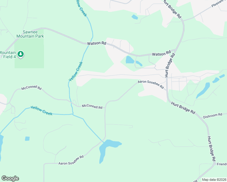 map of restaurants, bars, coffee shops, grocery stores, and more near 3376 Aaron Sosebee Road in Cumming