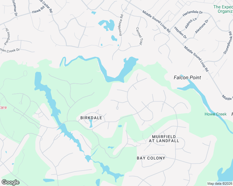 map of restaurants, bars, coffee shops, grocery stores, and more near 2108 Lee Shore Place in Wilmington