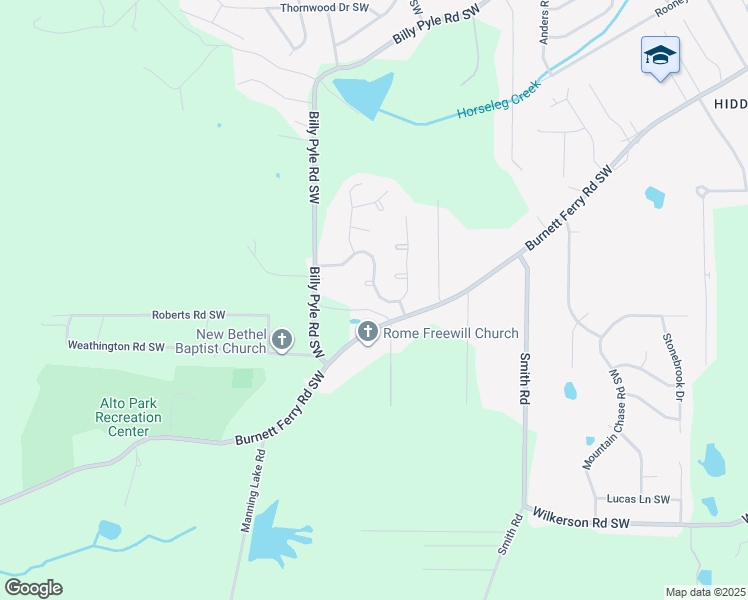 map of restaurants, bars, coffee shops, grocery stores, and more near 42 Willowrun Drive in Rome