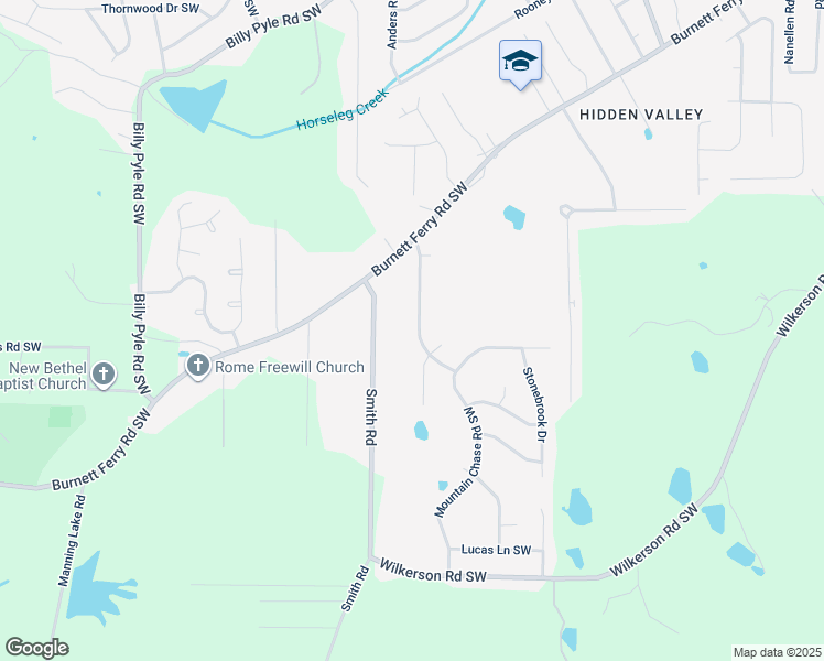 map of restaurants, bars, coffee shops, grocery stores, and more near 20 Timberlane Terrace Southwest in Rome