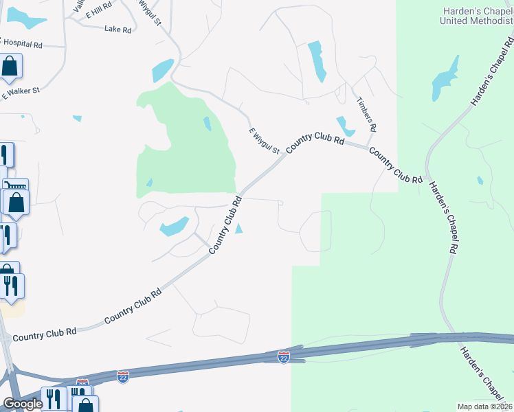 map of restaurants, bars, coffee shops, grocery stores, and more near 102 Leon Davis Drive in Fulton