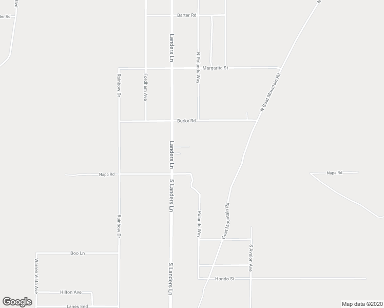 map of restaurants, bars, coffee shops, grocery stores, and more near 181 Landers Lane in Yucca Valley