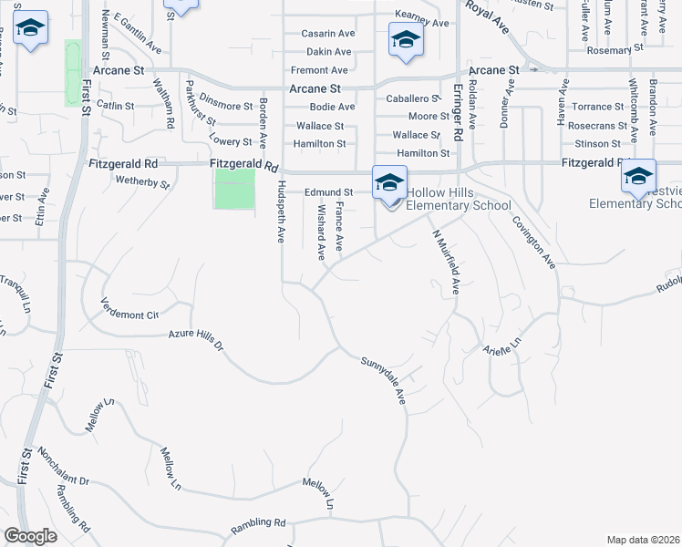 map of restaurants, bars, coffee shops, grocery stores, and more near 766 Wishard Avenue in Simi Valley