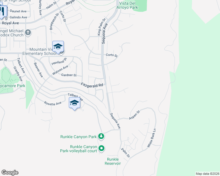 map of restaurants, bars, coffee shops, grocery stores, and more near 721 Cinnabar Place in Simi Valley