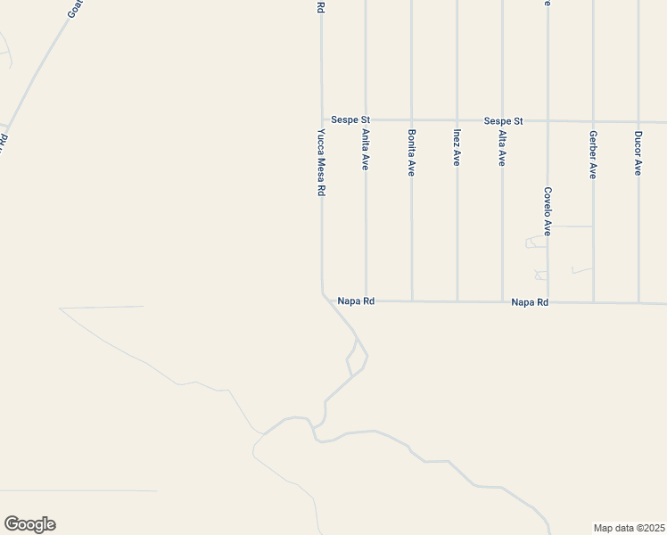 map of restaurants, bars, coffee shops, grocery stores, and more near 171 Yucca Mesa Road in San Bernardino County