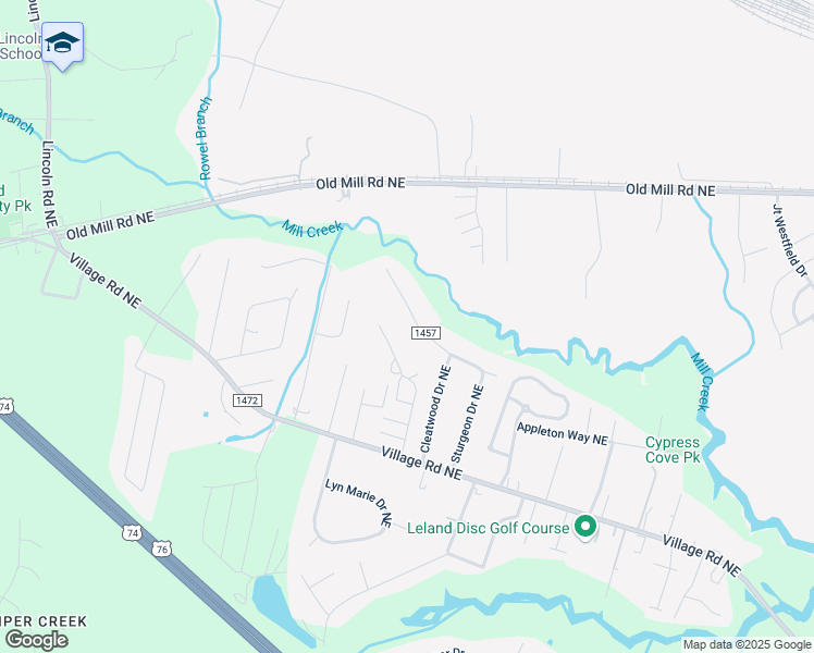 map of restaurants, bars, coffee shops, grocery stores, and more near 9791 Sturgeon Drive Northeast in Leland