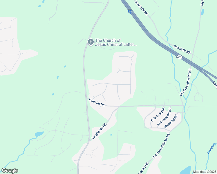 map of restaurants, bars, coffee shops, grocery stores, and more near 24 Scarlett Oak Drive Northeast in Cartersville