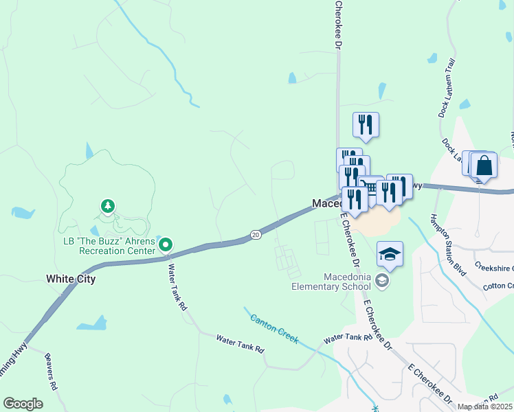 map of restaurants, bars, coffee shops, grocery stores, and more near 2795 Autumn Drive in Canton