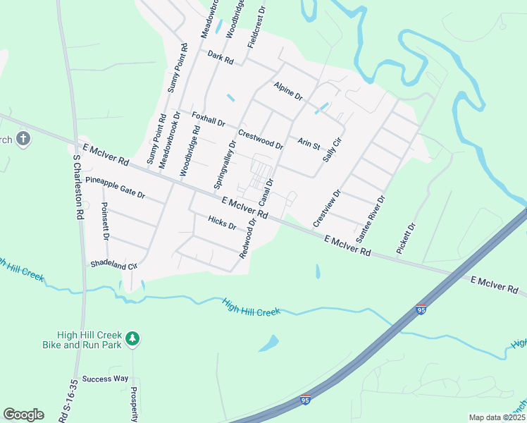 map of restaurants, bars, coffee shops, grocery stores, and more near 3001-3023 Canal Drive in Florence
