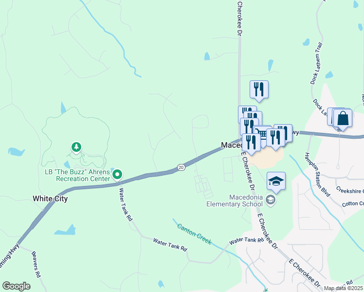 map of restaurants, bars, coffee shops, grocery stores, and more near 2795 Autumn Drive in Canton