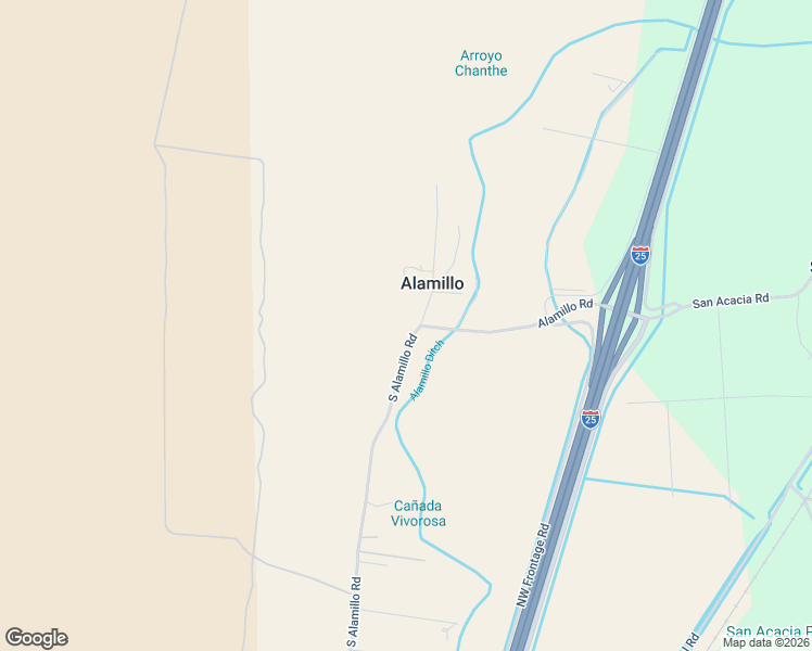map of restaurants, bars, coffee shops, grocery stores, and more near 15 Alamillo Road in San Acacia