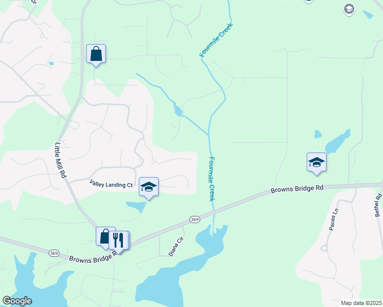 map of restaurants, bars, coffee shops, grocery stores, and more near 7925 Timberline Overlook in Cumming