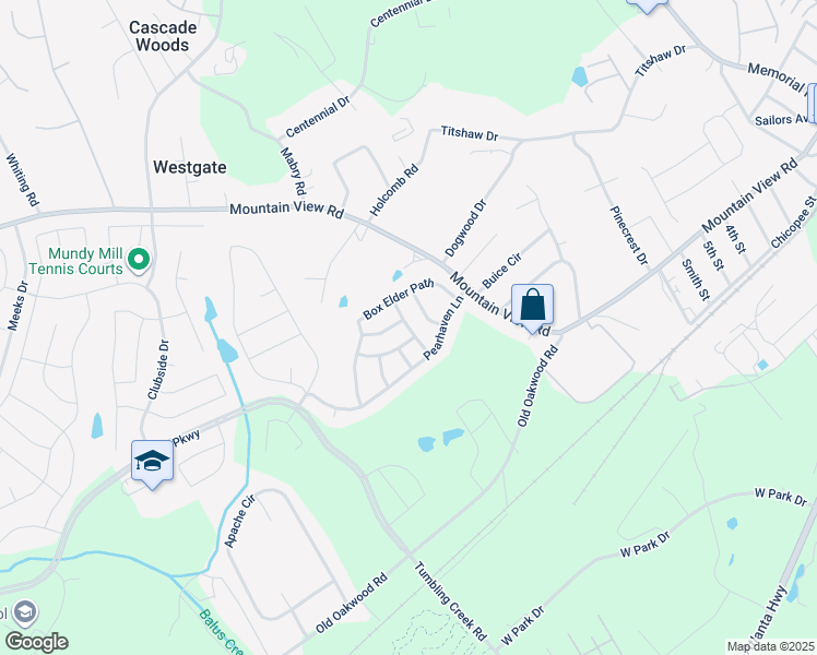 map of restaurants, bars, coffee shops, grocery stores, and more near Swamp Cypress Trail in Gainesville