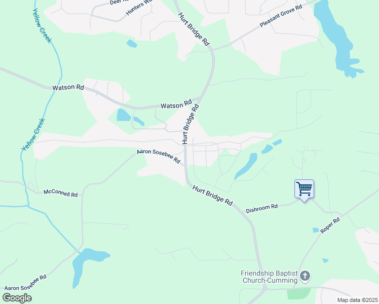 map of restaurants, bars, coffee shops, grocery stores, and more near 3220 Carswell Bend in Cumming