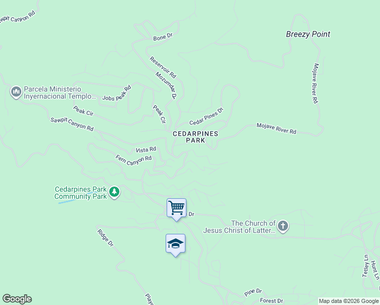 map of restaurants, bars, coffee shops, grocery stores, and more near in Crestline
