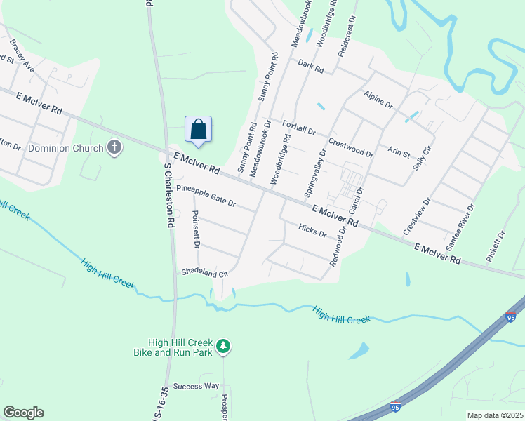 map of restaurants, bars, coffee shops, grocery stores, and more near 1101 Pineapple Gate Drive in Florence