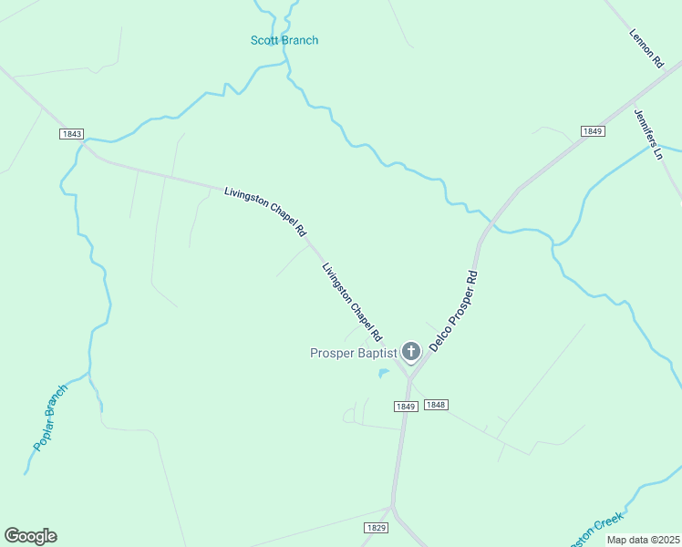 map of restaurants, bars, coffee shops, grocery stores, and more near 6253 Livingston Chapel Road in Delco