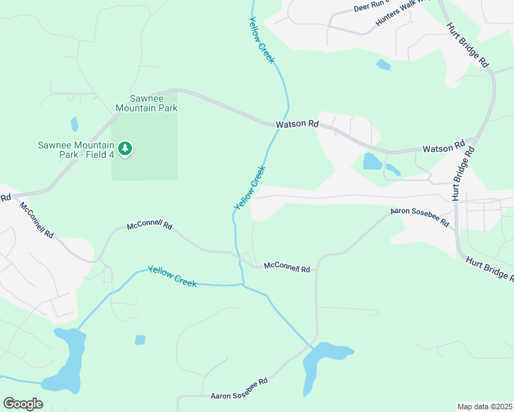 map of restaurants, bars, coffee shops, grocery stores, and more near 3545 Bridgeshaw Drive in Cumming