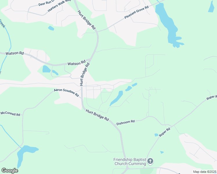 map of restaurants, bars, coffee shops, grocery stores, and more near 3460 Montebello Parkway in Cumming