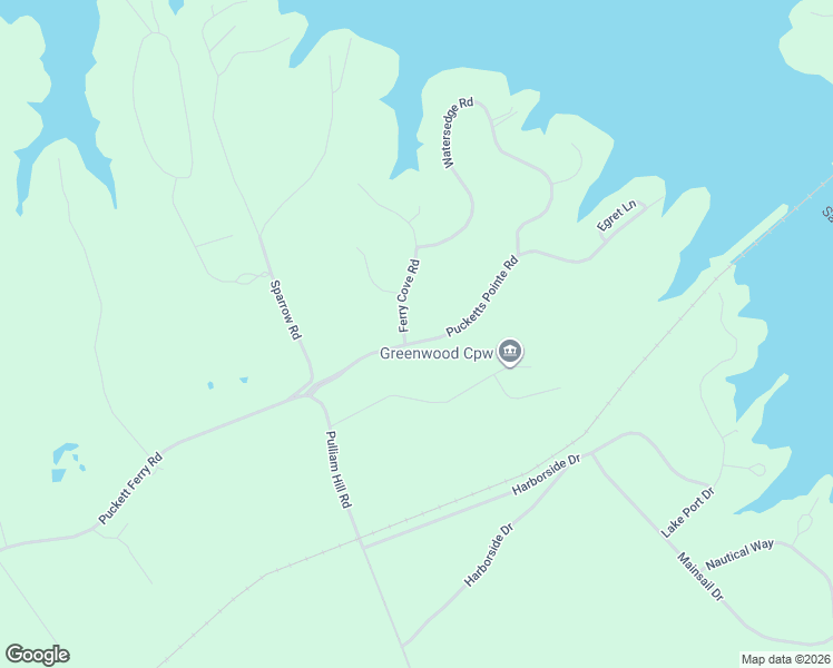 map of restaurants, bars, coffee shops, grocery stores, and more near 100 Ferry Cove Road in Greenwood