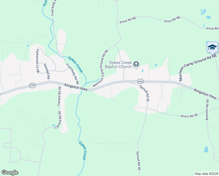 map of restaurants, bars, coffee shops, grocery stores, and more near 3098 Kingston Highway in Rome