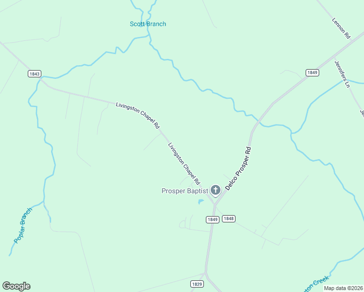 map of restaurants, bars, coffee shops, grocery stores, and more near 6253 Livingston Chapel Road in Delco