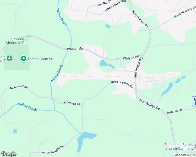 map of restaurants, bars, coffee shops, grocery stores, and more near 3345 Bridgeshaw Drive in Cumming