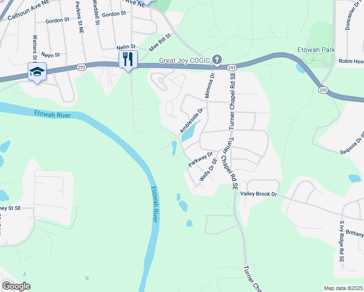 map of restaurants, bars, coffee shops, grocery stores, and more near 227 West Lakeshore Drive in Rome