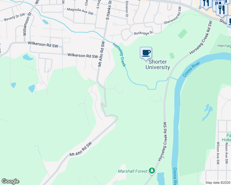 map of restaurants, bars, coffee shops, grocery stores, and more near 4 Martha Drive in Rome
