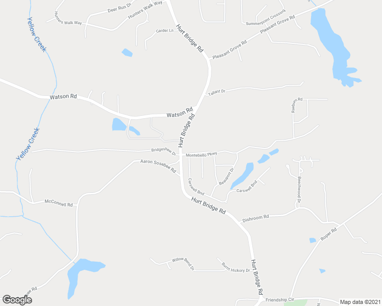 map of restaurants, bars, coffee shops, grocery stores, and more near 3160 Hurt Bridge Road in Cumming