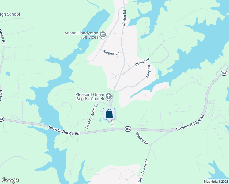 map of restaurants, bars, coffee shops, grocery stores, and more near 9765 Waldrip Road in Gainesville
