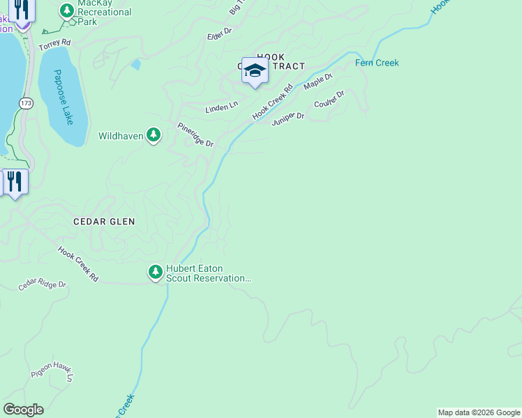 map of restaurants, bars, coffee shops, grocery stores, and more near in Lake Arrowhead
