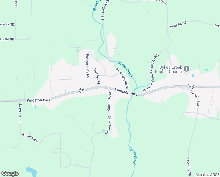 map of restaurants, bars, coffee shops, grocery stores, and more near 12 Canard Road Southeast in Rome