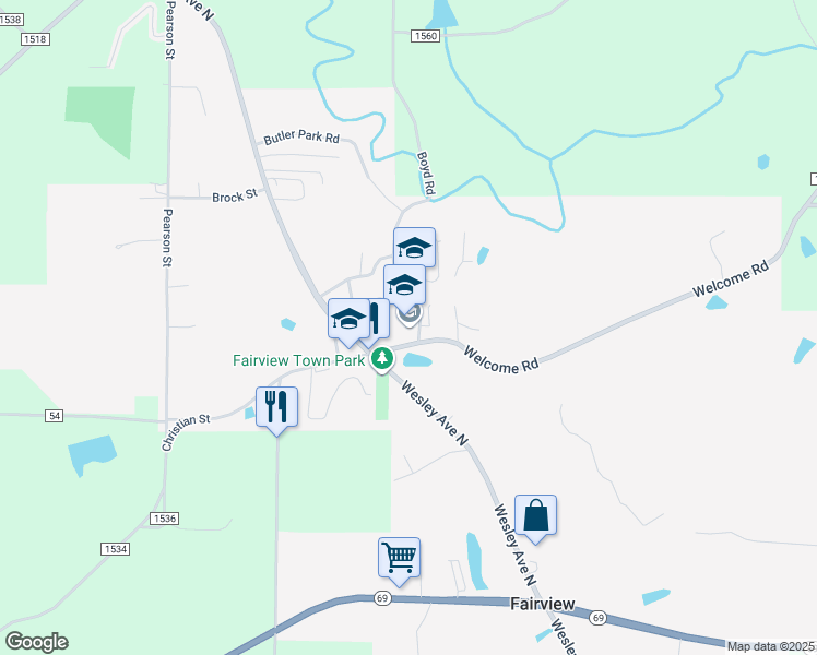map of restaurants, bars, coffee shops, grocery stores, and more near 841 Welcome Road in Cullman