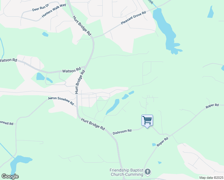 map of restaurants, bars, coffee shops, grocery stores, and more near 3515 Montebello Parkway in Cumming