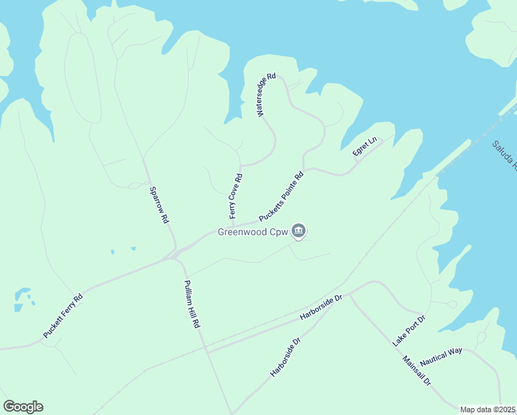 map of restaurants, bars, coffee shops, grocery stores, and more near 207 Pucketts Pointe Road in Greenwood