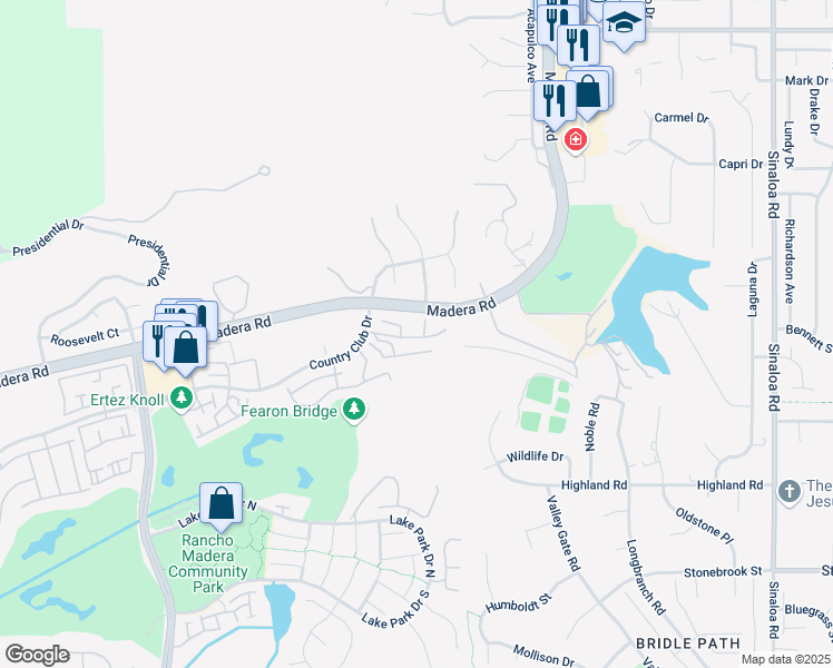 map of restaurants, bars, coffee shops, grocery stores, and more near 893 Aloe Lane in Simi Valley