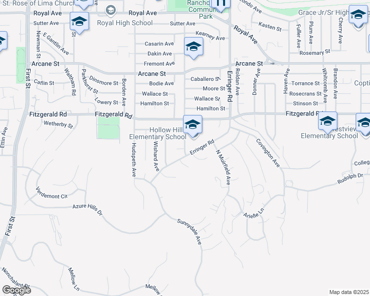 map of restaurants, bars, coffee shops, grocery stores, and more near 828 Gibson Avenue in Simi Valley