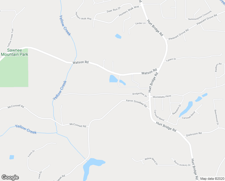 map of restaurants, bars, coffee shops, grocery stores, and more near 3320 Bridgeshaw Drive in Cumming