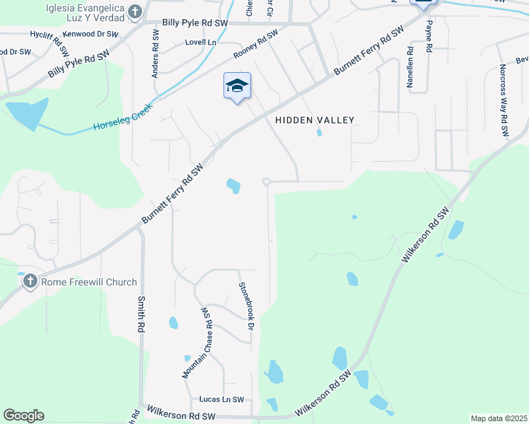 map of restaurants, bars, coffee shops, grocery stores, and more near 311 Leafmore Road Southwest in Rome