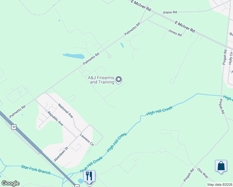 map of restaurants, bars, coffee shops, grocery stores, and more near 447 Case Street in Darlington