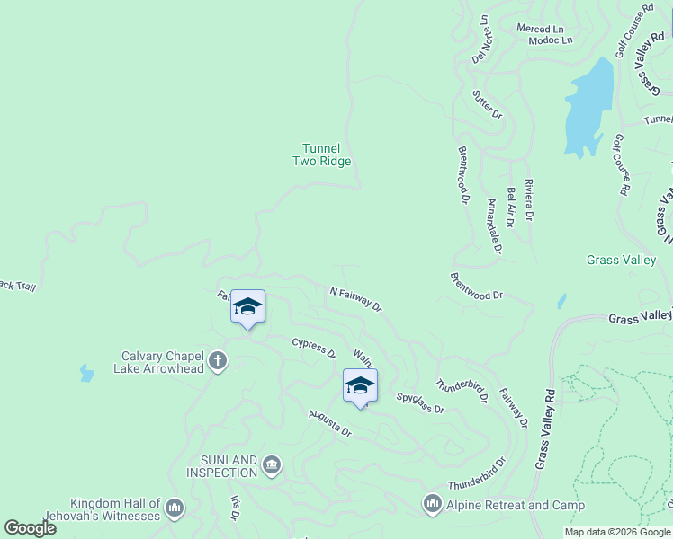 map of restaurants, bars, coffee shops, grocery stores, and more near 260 Eldorado Drive in Lake Arrowhead
