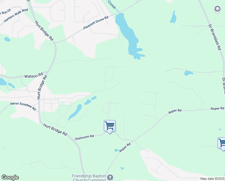 map of restaurants, bars, coffee shops, grocery stores, and more near 3750 Montebello Parkway in Cumming