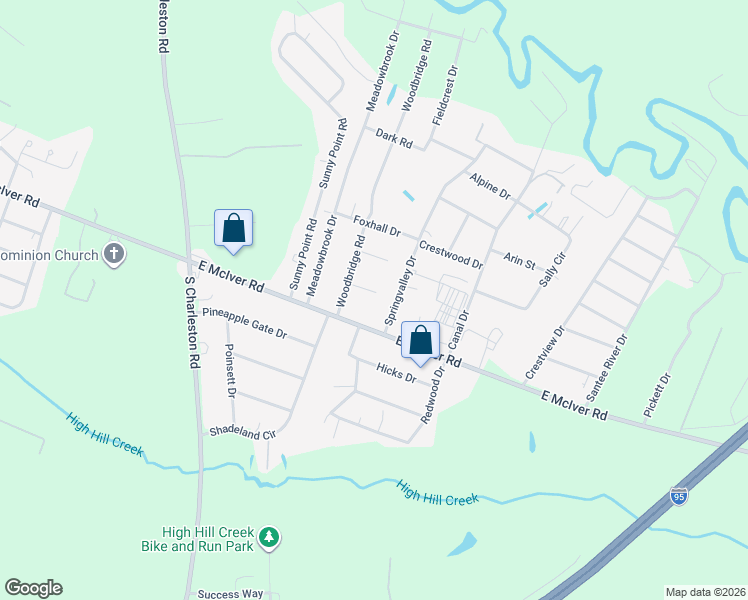 map of restaurants, bars, coffee shops, grocery stores, and more near 3019 Springvalley Drive in Florence