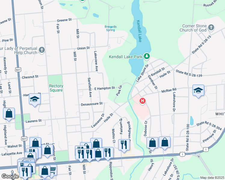 map of restaurants, bars, coffee shops, grocery stores, and more near 95 East Hampton Street in Camden