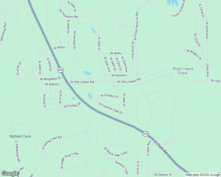 map of restaurants, bars, coffee shops, grocery stores, and more near 660 North 34th Drive in Show Low