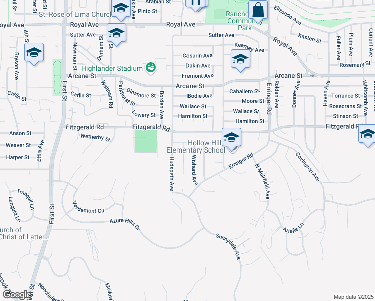 map of restaurants, bars, coffee shops, grocery stores, and more near 896 Moffatt Circle in Simi Valley