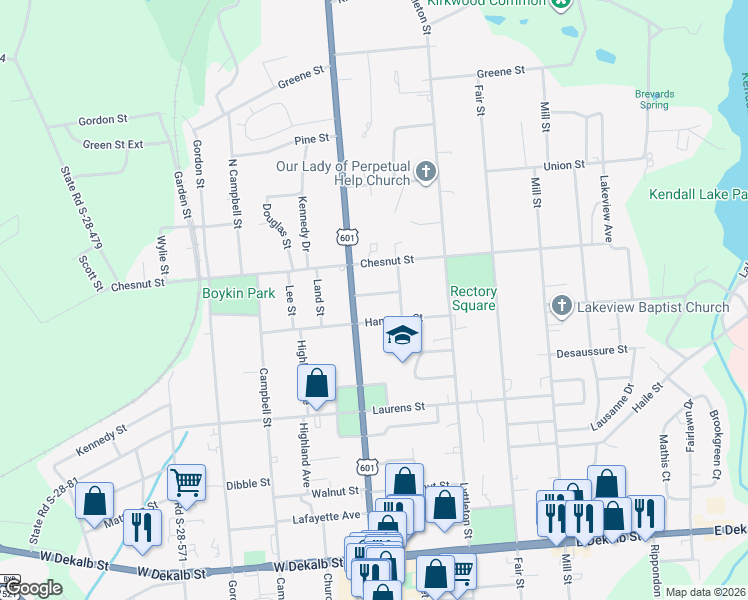 map of restaurants, bars, coffee shops, grocery stores, and more near 509 Carrison Street in Camden