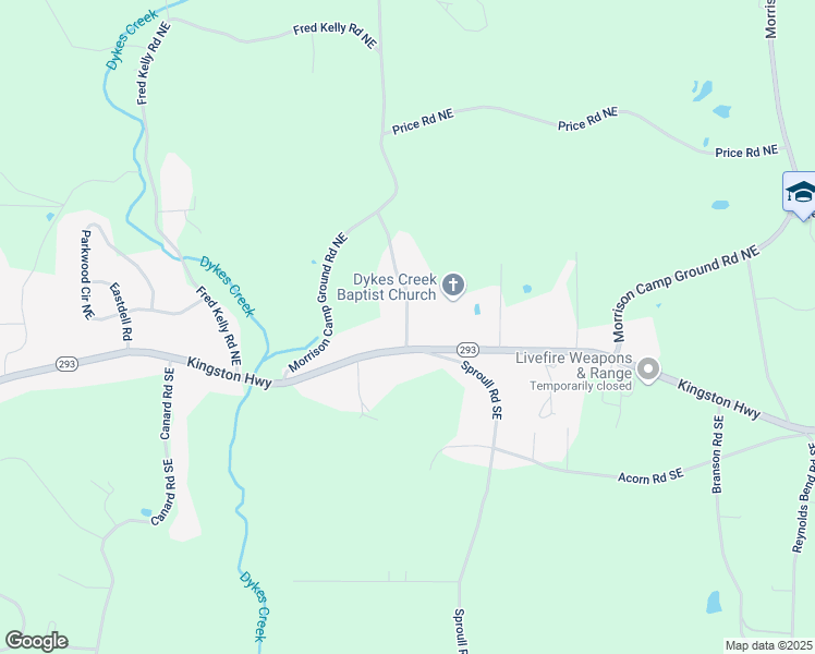 map of restaurants, bars, coffee shops, grocery stores, and more near 3130 Kingston Highway in Rome